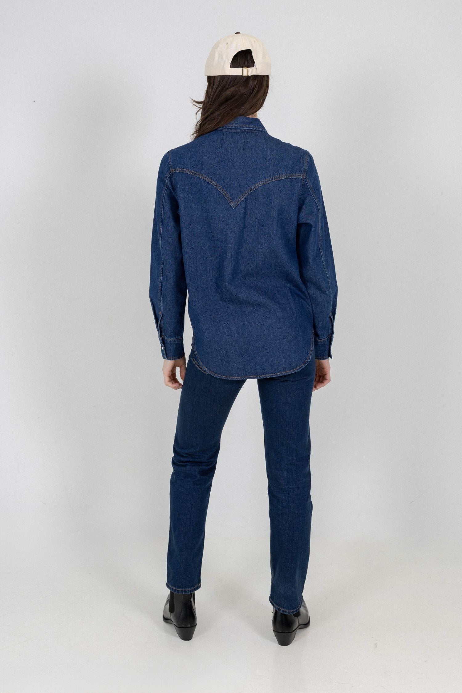 DAKOTA DENIM SHIRT - DARK BLUE