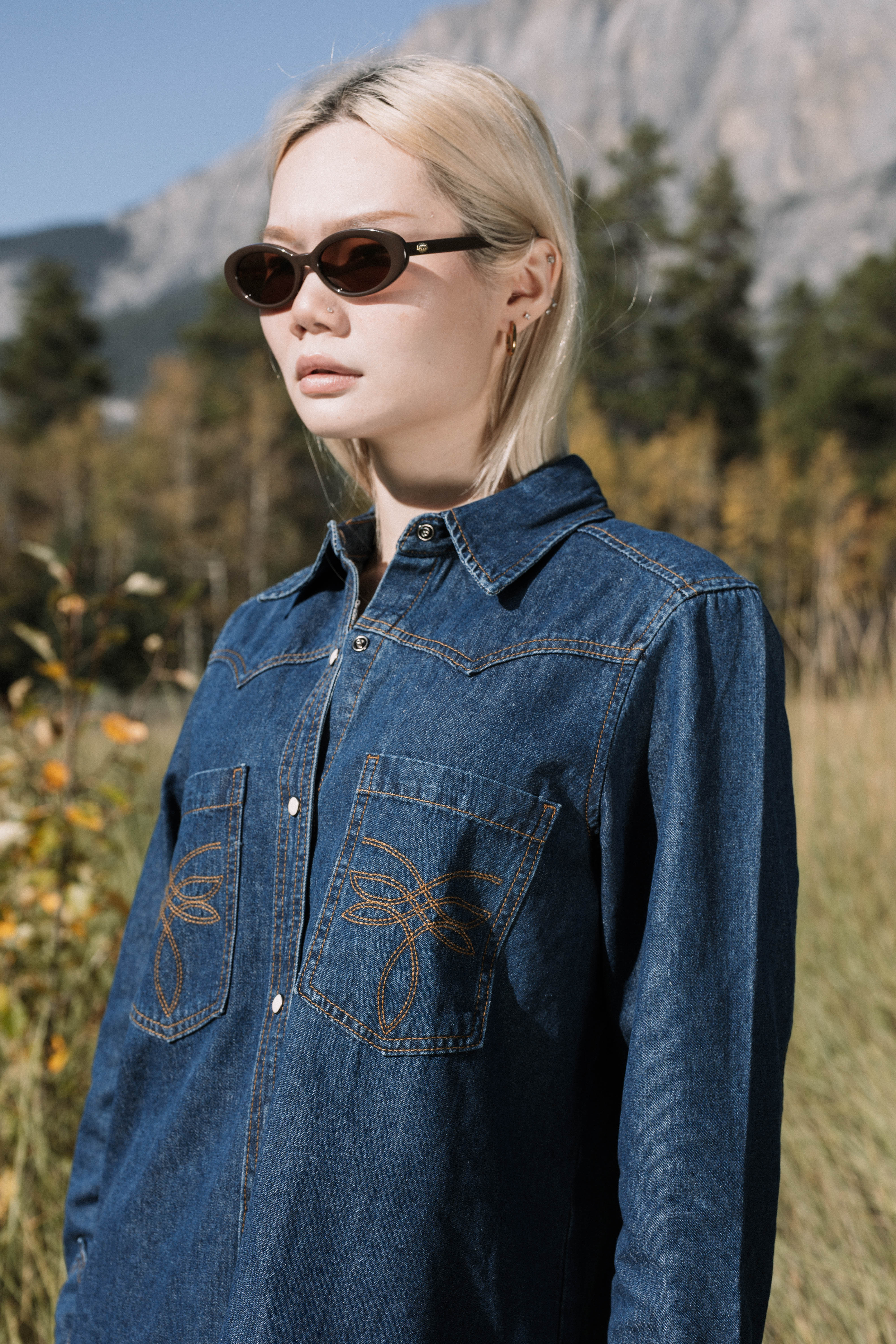 DAKOTA DENIM SHIRT - DARK BLUE