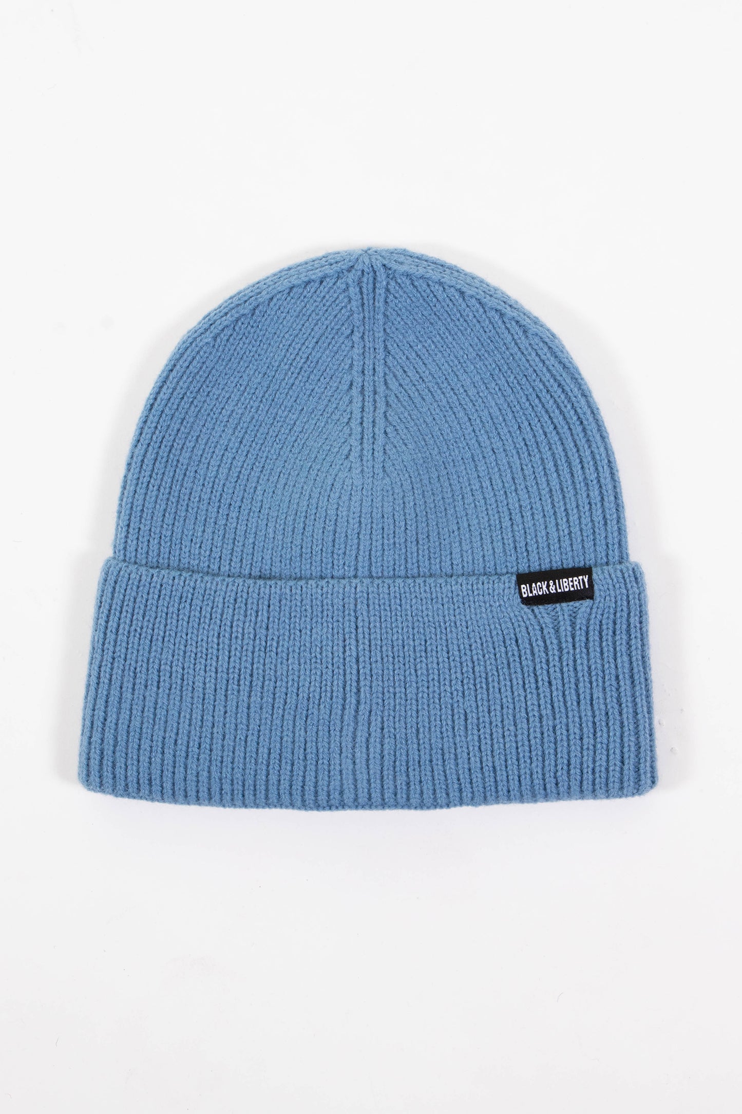 CERULEAN RIB KNIT BEANIE