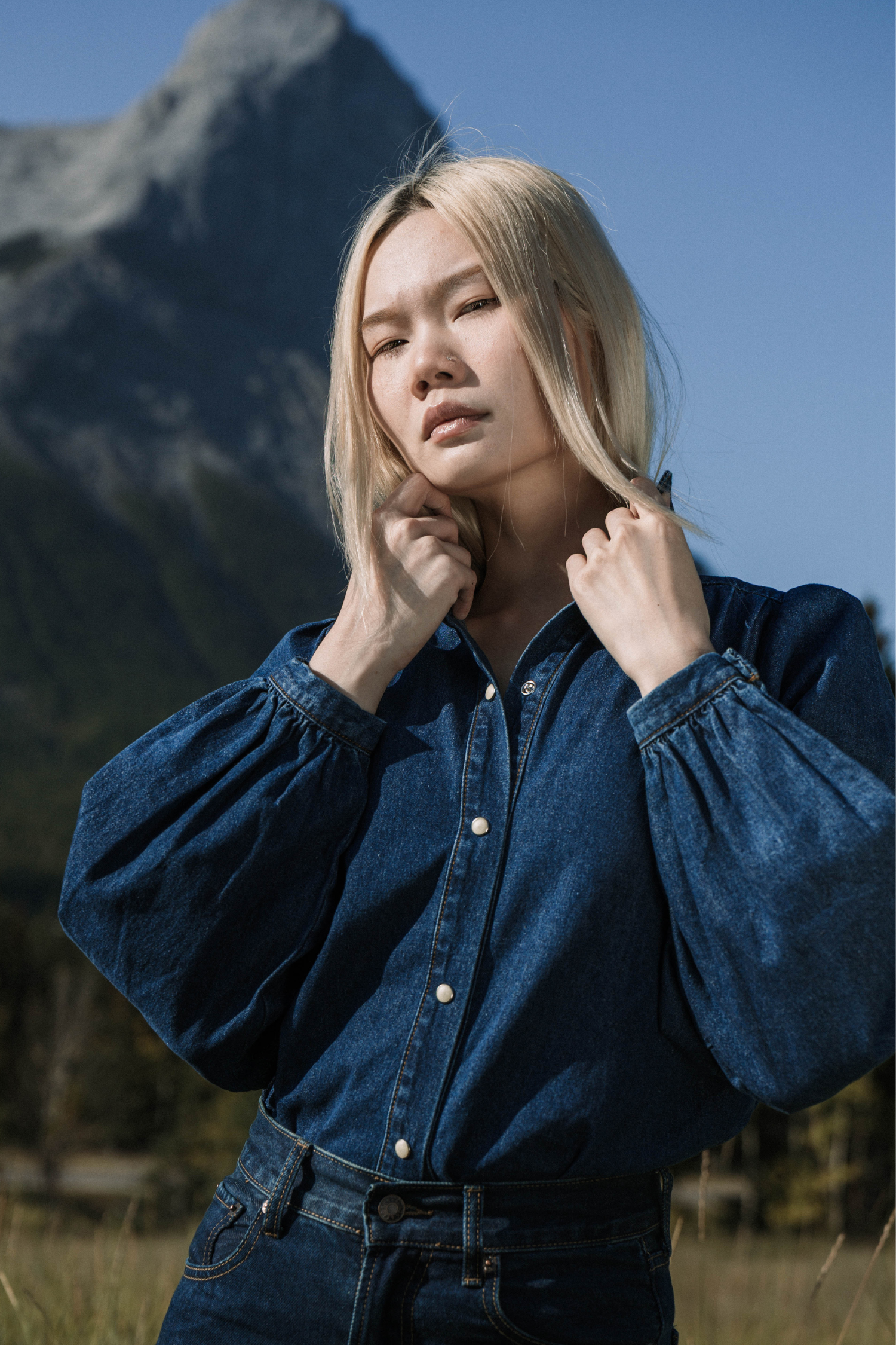 LOUISE DENIM SHIRT - DARK BLUE