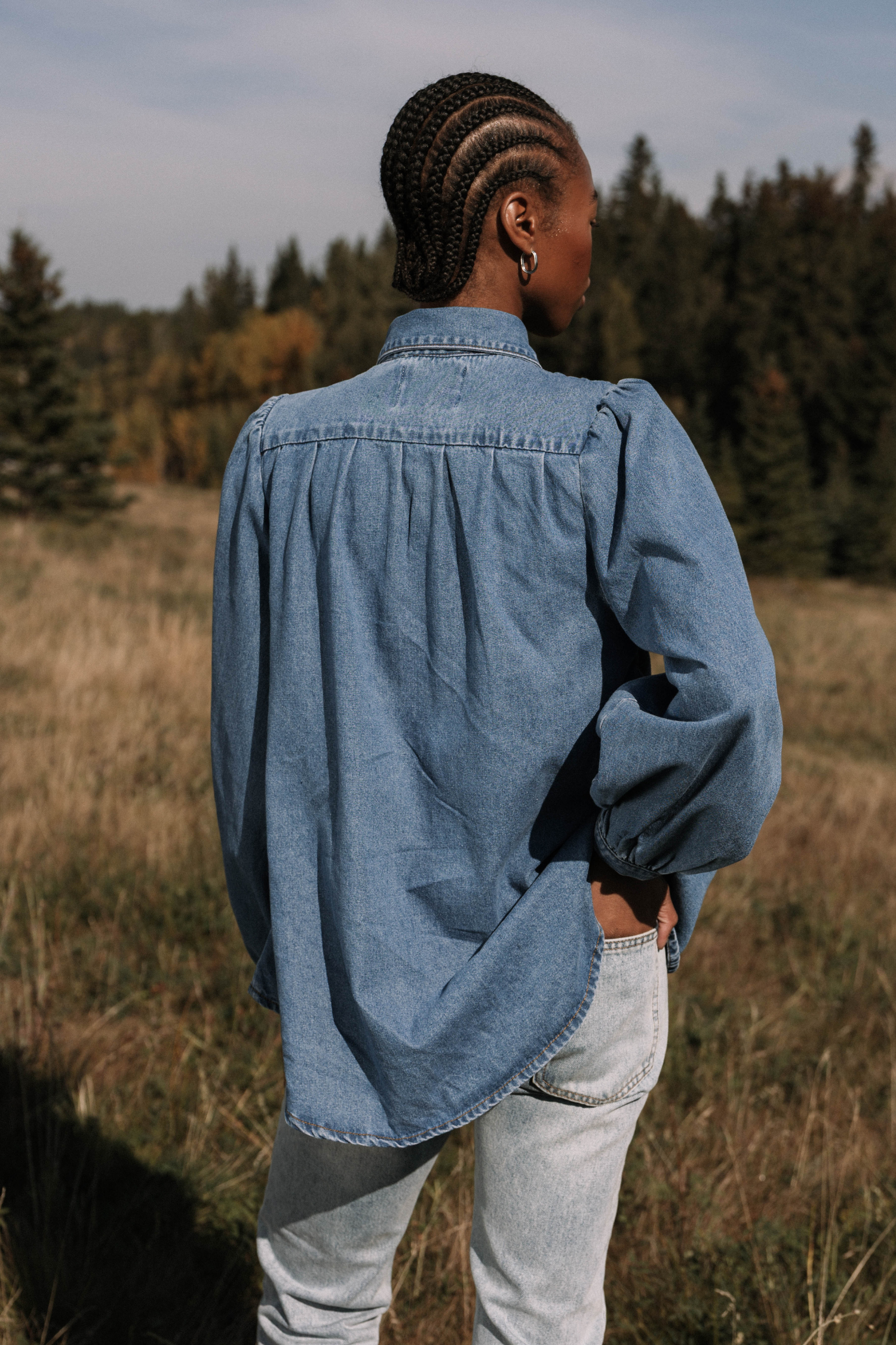LOUISE DENIM SHIRT - LIGHT BLUE