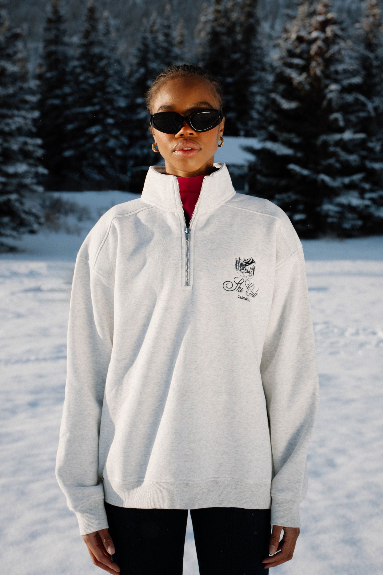 SKI CLUB ZIP SWEATSHIRT