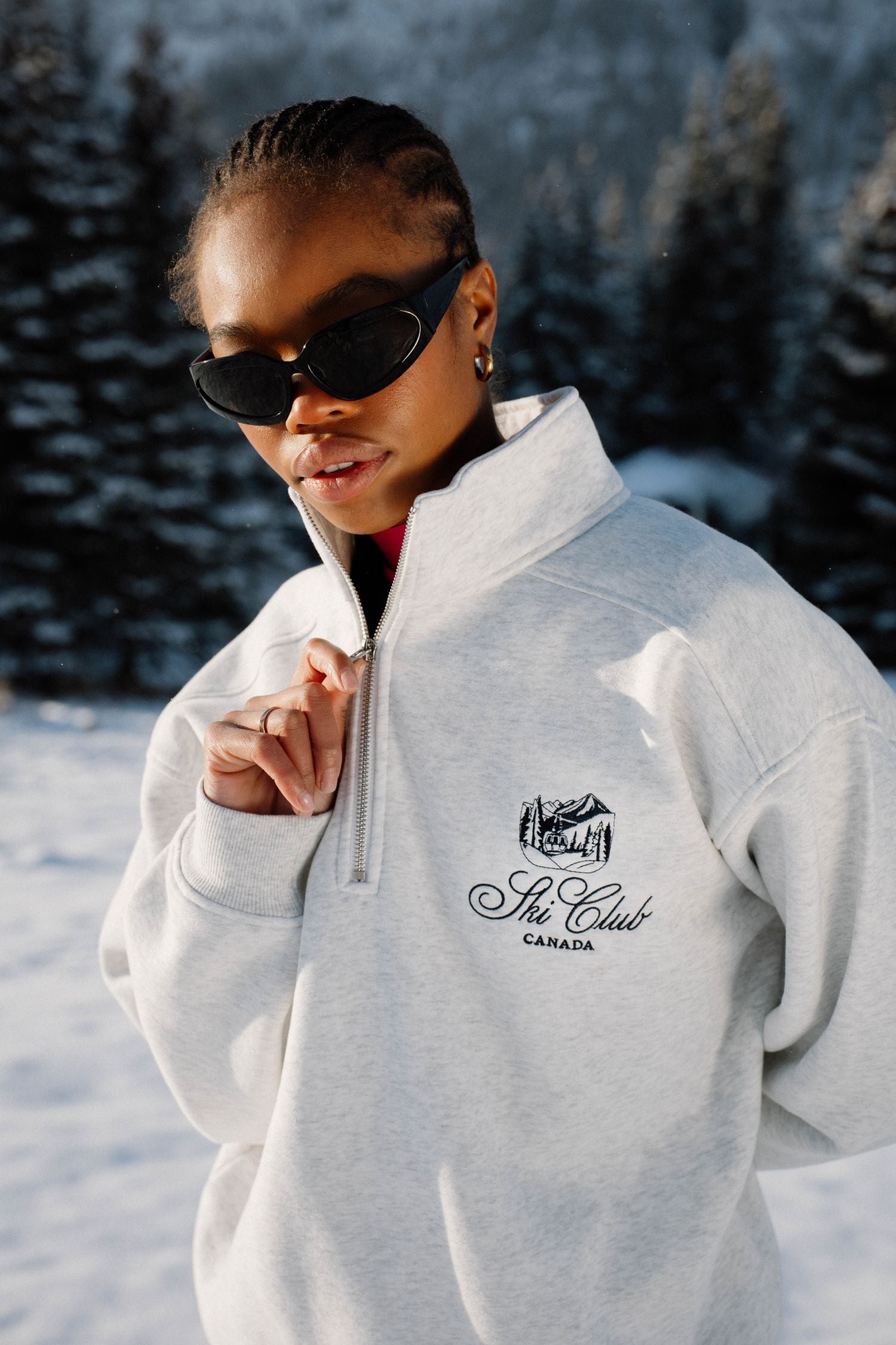 SKI CLUB ZIP SWEATSHIRT