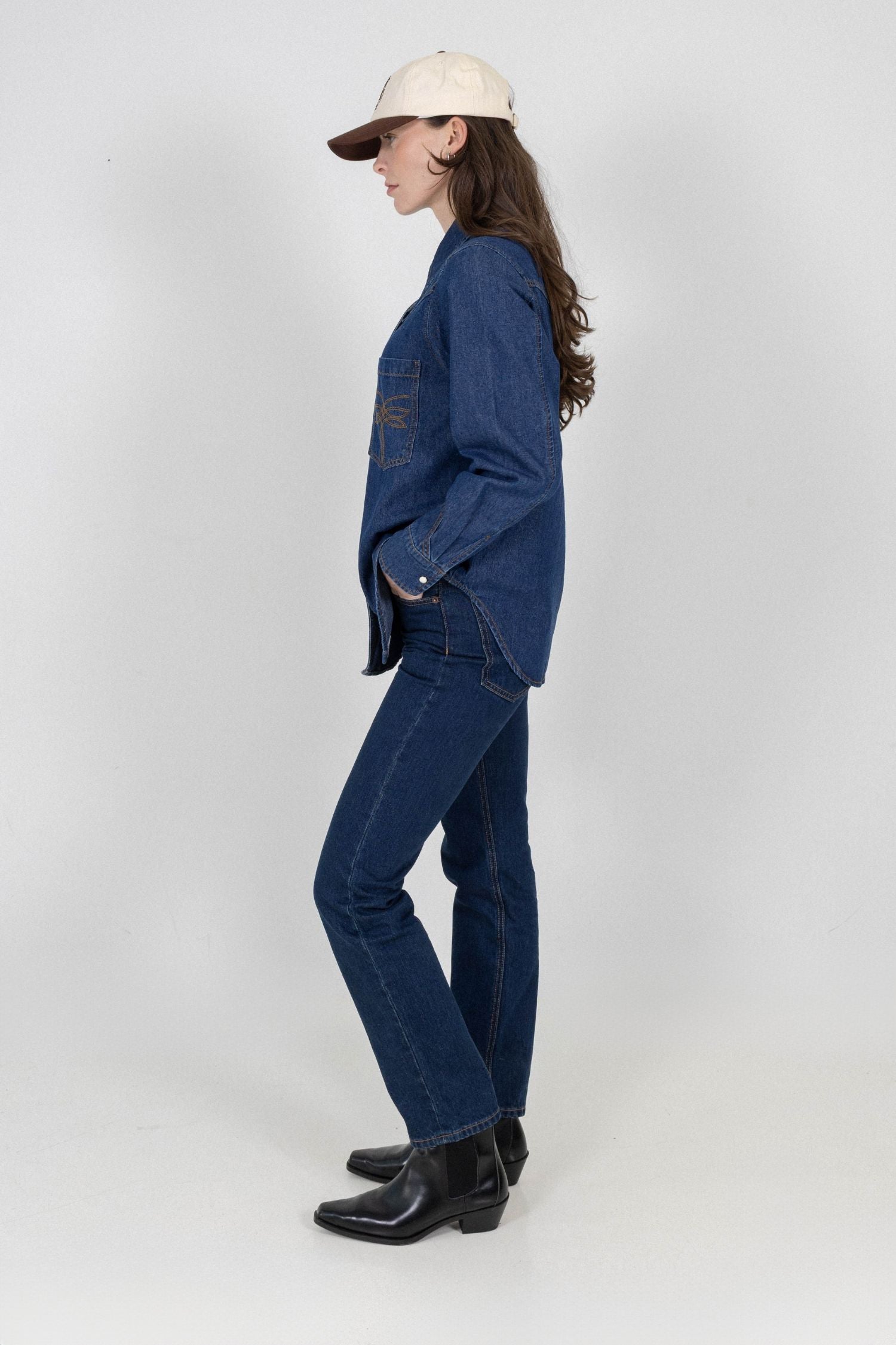 DAKOTA DENIM SHIRT - DARK BLUE