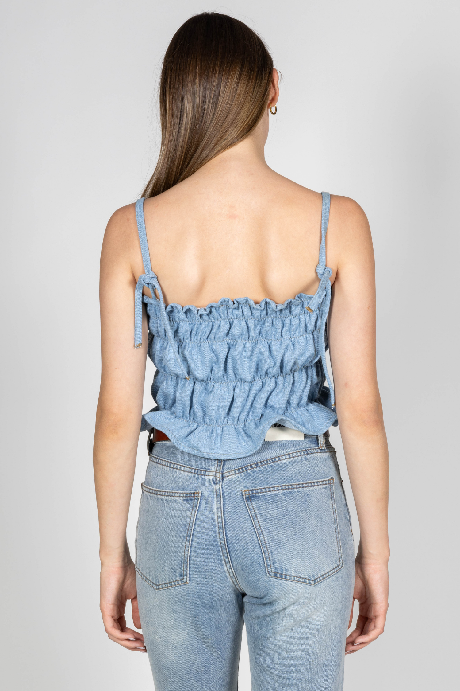 BARDOT TOP - DENIM