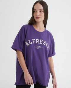 Alfresco Oversized Tee - Purple